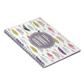 羽および矢のモノグラム ノートブック (右側)