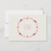 羽および花のサンキューカード サンキューカード (裏面)