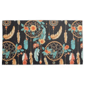 羽お洒落夢フローラティール(緑がかった色) 枕カバー (正面右)