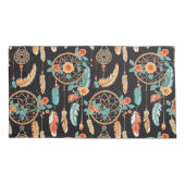 羽お洒落夢フローラティール(緑がかった色) 枕カバー (裏面-左)