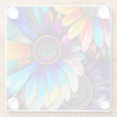 羽かわいらし根 ガラスコースター (裏面)