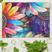 羽かわいらし根 キッチンタオル (折り畳み)