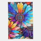 羽かわいらし根 キッチンタオル (縦)