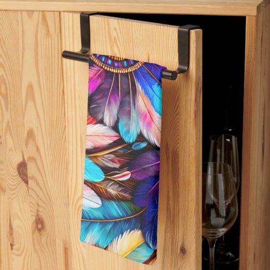 羽かわいらし根 キッチンタオル (三つ折り)