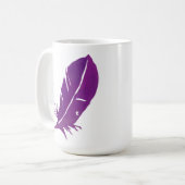 羽が現われるとき天使はほぼ大きいOz 15です コーヒーマグカップ (正面左)