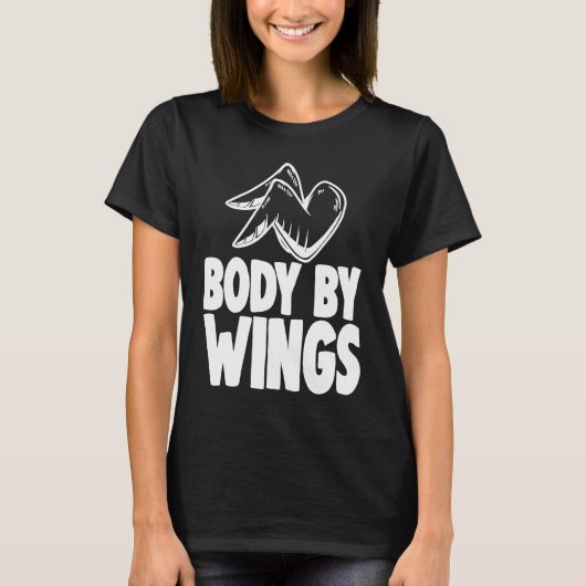 羽でできた身体 ニワトリ Tシャツ (正面)