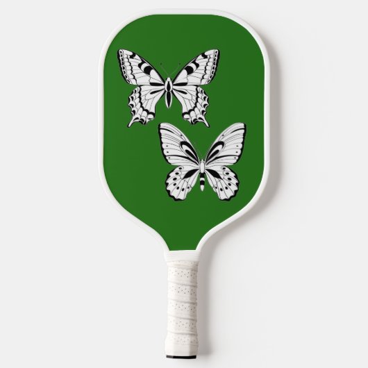 羽で美しい蝶をパーソナライズカラフルする ピックルボールラケット (裏面)