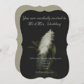 羽としてムーディライト、結婚式招待状 (正面/裏面)