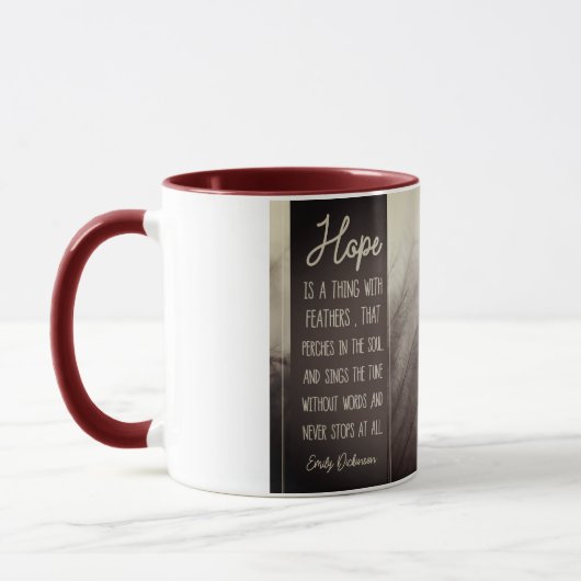 羽との事を望んで下さい マグカップ (左)