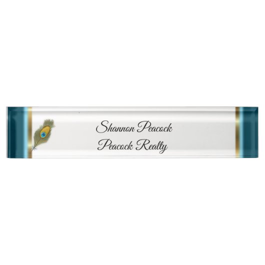 羽との孔雀のテーマ デスクネームプレート (正面)