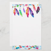 羽とビーズ 便箋 (正面/裏面)