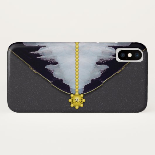 羽とベルベット夕べバッグiPhoneケース Case-Mate iPhoneケース (裏面(横))
