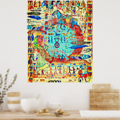 羽と戦士のパターンのポスター ポスター (キッチン)