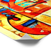 羽と戦士のパターンのポスター ポスター (角)