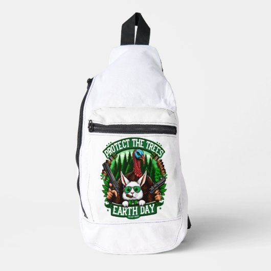 羽と毛：ありそうにない同盟 スリングバッグ (正面)