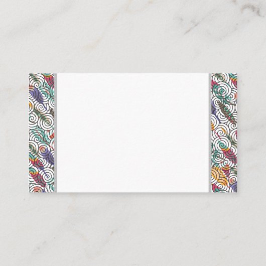 羽と渦巻き模様 名刺 (裏面)