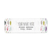 羽と矢の住所 シール (正面)