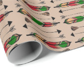 羽と矢の包み紙 ラッピングペーパー (ロールコーナー)