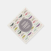 羽と矢モノグラム スタンダードカクテルナプキン (角)