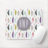 羽と矢モノグラム マウスパッド (マウス)