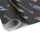 羽と矢印 ラッピングペーパー (ロールコーナー)
