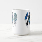 羽と色が舞う コーヒーマグカップ (中央)