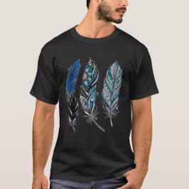 羽と色が舞う Tシャツ