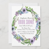 羽と花ブライダルシャワー 招待状 (正面)