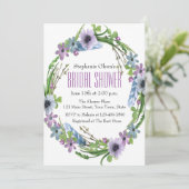 羽と花ブライダルシャワー 招待状 (スタンド正面)