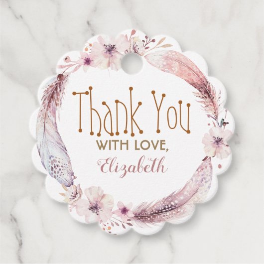 羽と花リース フェイバータグ (正面)