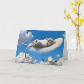 羽に乗った二日のネズミ カード (黄色い花)