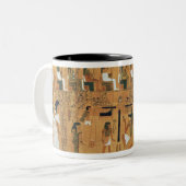 羽に対するハートの重量を量ることの ツートーンマグカップ (正面左)