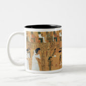 羽に対するハートの重量を量ることの ツートーンマグカップ (左)