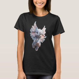 羽のあるかわいい飛ぶ象 | ファンタジー 赤ちゃん 象 Tシャツ