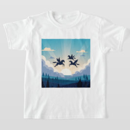 羽のある馬 Tシャツ