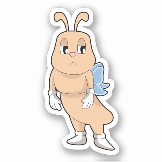 羽のない蝶 シール (正面)