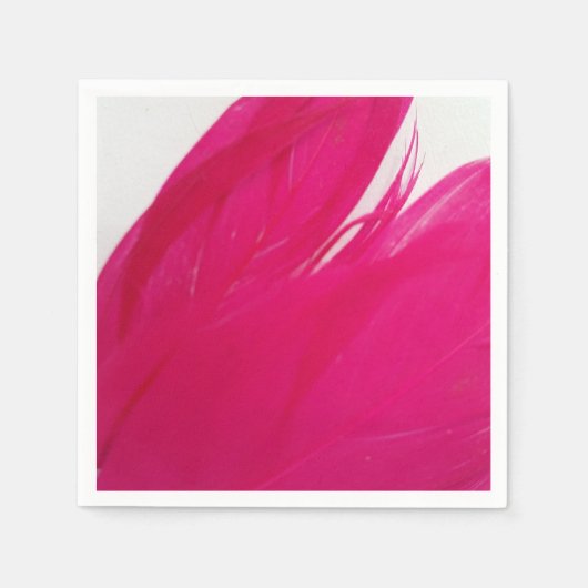 羽のような暗い赤紫色 スタンダードカクテルナプキン (正面)