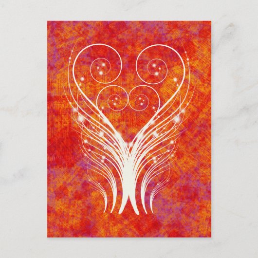 羽のような渦巻き旋回 ポストカード (正面)