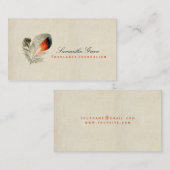 羽のオレンジ動揺してなヴィンテージの名刺 名刺 (正面/裏面)