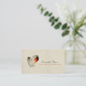 羽のオレンジ動揺してなヴィンテージの名刺 名刺 (スタンド正面)