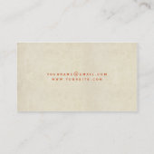 羽のオレンジ動揺してなヴィンテージの名刺 名刺 (裏面)