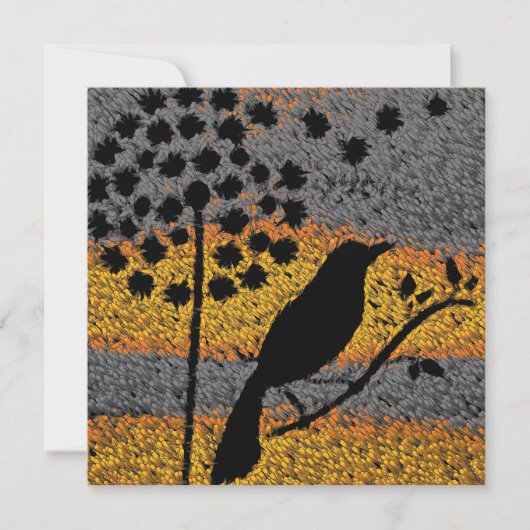 羽のカードの中の鳥 (正面)