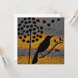 羽のカードの中の鳥