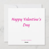 「羽のキス」ハッピーバレンタインのカード シーズンカード (裏面)