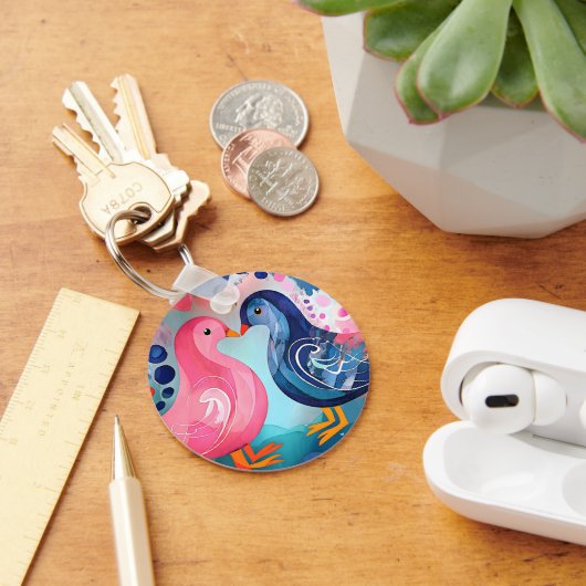 『羽のキス』ハッピーバレンタインデー キーホルダー (デスク)