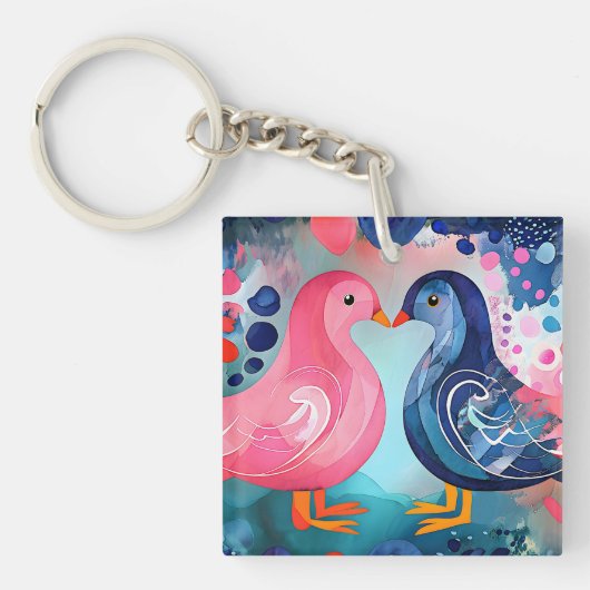 『羽のキス』ハッピーバレンタインデー キーホルダー (正面)