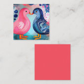 『羽のキス』ハッピーバレンタインデー スクエア名刺 (正面/裏面)