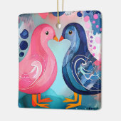 『羽のキス』ハッピーバレンタインデー セラミックオーナメント (左)