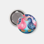 『羽のキス』ハッピーバレンタインデー マグネット (正面/裏面)