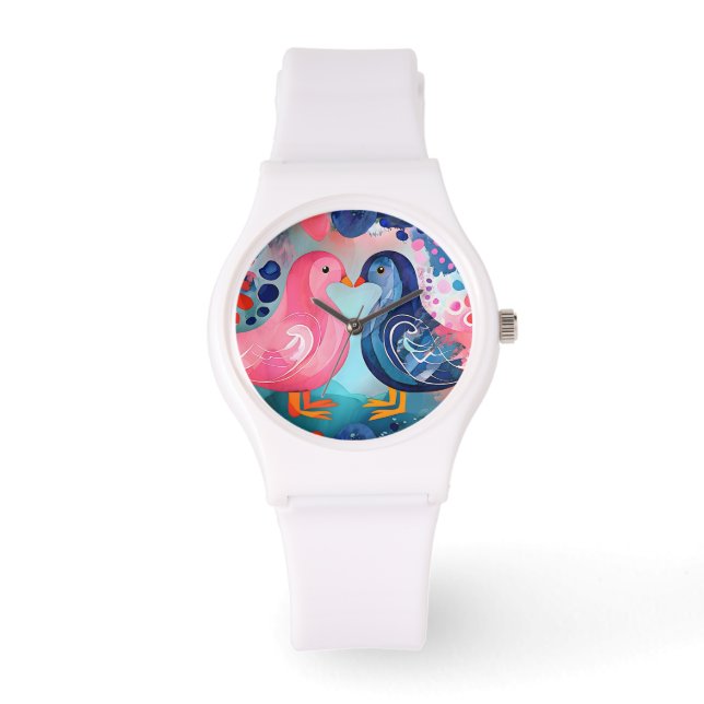 『羽のキス』ハッピーバレンタインデー 腕時計 (正面)